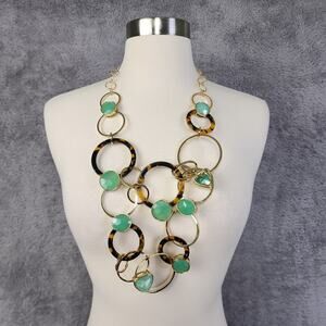 Kate Spade Womens Sun Kissed Sparkle Statement Necklace One Size Tortoiseshell